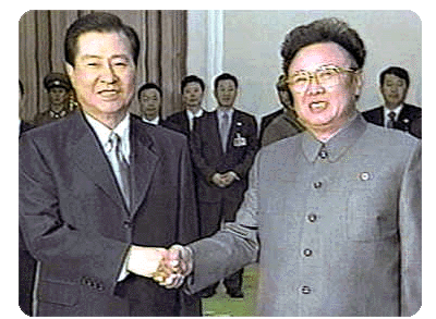 Kim Dae-jung met Kim Jong-il